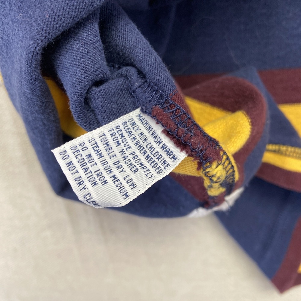Vintage Polo Ralph Lauren Rugby Shirt Mens L Striped Ivy League Logo 90s - Picture 9 of 9